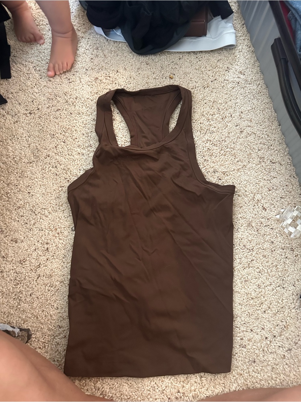 lululemon athletica Brown Racerback Tank Top